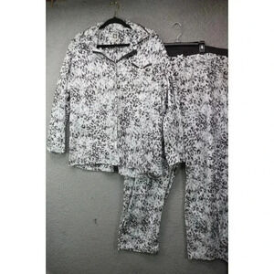 Ann Klein Mink Fleece Pajama Set-Size 2XL